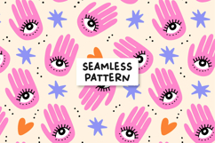 Evil Eye Seamless Pattern Eyes Digital Paper Eyes Pattern Product Image 1