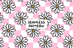 Daisy Seamless Pattern Checkered Daisies Pattern Floral Product Image 1