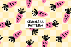Checkered Strawberry Pattern Summer Pattern Product Image 1