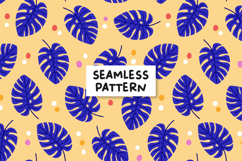 Tropical Leaves Seamless Pattern Palm leaves Pattern Summer Product Image 1