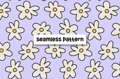 Daisy Pattern Floral Lilac Sealess Pattern Floral Background Product Image 1