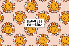 Happy Flower Pattern Retro Floral Seamless Pattern Product Image 1