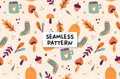 Autumn seamless pattern. Autumn background. Product Image 1