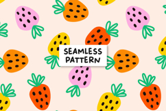 Strawberry Pattern Strawberry Background Summer Strawberries Product Image 1