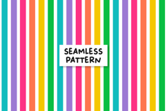 Rainbow Stripes Pattern Summer Stripes Background Product Image 1
