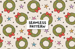 Christmas Wreath Background Christmas Pattern Product Image 1