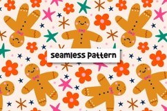 Gingerbread Pattern Christmas Cookie Background Product Image 1