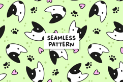Bull Terrier Pattern Dog Seamless Pattern Dog Background Product Image 1