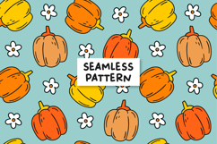 Floral Pumpkin Pattern Pumpkin Background Product Image 1