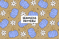 Floral Pumpkin Pattern Fall Pumpkin Background Product Image 1