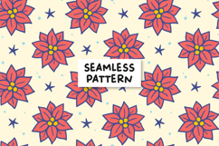 Christmas Seamless Pattern Floral Christmas Background Product Image 1