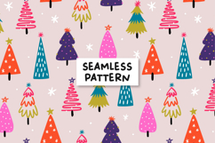 Christmas tree pattern. Christmas seamless pattern Product Image 1