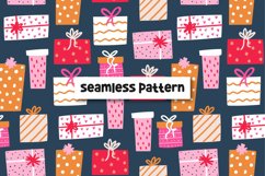 Christmas pattern with gift boxes. Christmas background Product Image 1