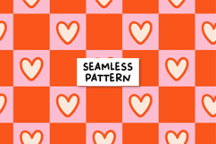 San Valentines Pattern Love Checkered Background Product Image 1
