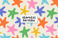 Summer Pattern Summer Background Starfish Seamless Pattern Product Image 1