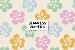 Summer Floral Pattern Tropical Background Flowers Pattern Product Image 1