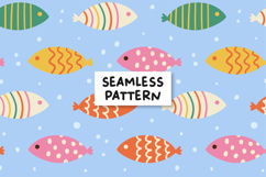 Fish Pattern Fish Background Summer Pattern Product Image 1