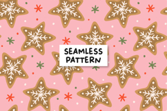 Christmas Pattern Gingerbrad Background Christmas Cookie Product Image 1