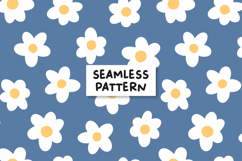 Floral Digital Paper Flowers Pattern Daisy Seamless Pattern Product Image 1