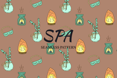 Relaxing Spa Day Seamless Pattern Digital Paper SVG Product Image 4
