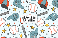 Baseball Pattern Baseball Background Baseball Digital Paper Product Image 1
