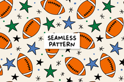 American Football Pattern American Football Background Product Image 1