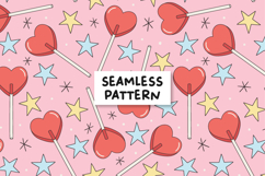 Valentine Lollipop Pattern San Valentines Background Product Image 1