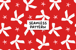 Bows Pattern Coquette Bows Background Red Pattern Product Image 1