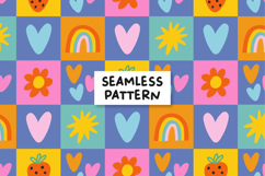 Checkered Summer Pattern Summer Background Product Image 1