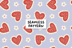 Love Hearts Pattern Valentines Background Product Image 1