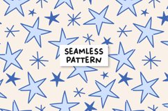 Blue Stars Pattern Stars Background. Product Image 1