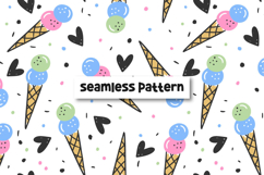 Ice cream pattern.Ise cream digital paper. Product Image 1