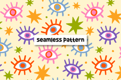 Colorful Eyes Pattern Eyes Background Product Image 1