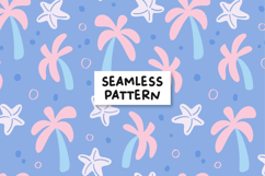 Summer Palms Pattern Palm Tree Background Product Image 1
