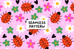 Ladybug Pattern Spring Background Product Image 1