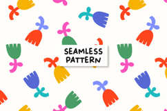 Colorful Flowers Pattern Spring Floral Background Product Image 1