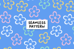 Blue Floral Pattern Flowers Background Product Image 1