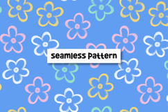 Blue Floral Pattern Flowers Background Product Image 1