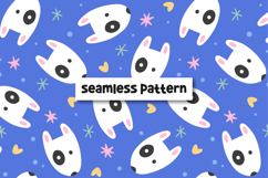 Dog Pattern Bull Terrier Background Dog Digital Paper Product Image 1