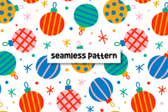 Playful Christmas Pattern Christmas Decorations Background Product Image 1