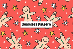 Gingerbread Man Seamless Pattern Christmas Background Product Image 1