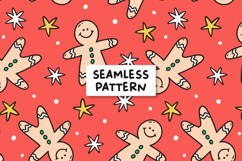Gingerbread Man Seamless Pattern Christmas Background Product Image 1