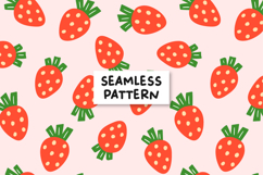 Strawberry Seamless Pattern Fruit Pattern. Product Image 1