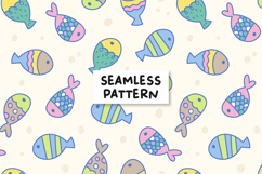 Fish Seamless Pattern Colorful Fish Background Product Image 1