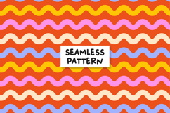 Retro Waves Pattern For Fabric Printing. Waves Background Product Image 1
