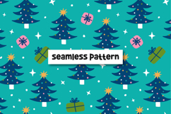 Christmas tree pattern. Christmas seamless pattern. Product Image 1