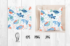 Hand-Drawn Fish Repeating Textile Patterns Product Image 1