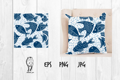 Hand-Drawn Fish Repeating Textile Patterns Product Image 1