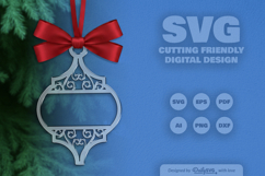 Pattern Arabesque Split Ornament Christmas Lasercut Product Image 1