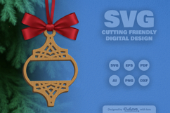 Pattern Arabesque Split Ornament Christmas Lasercut Product Image 3